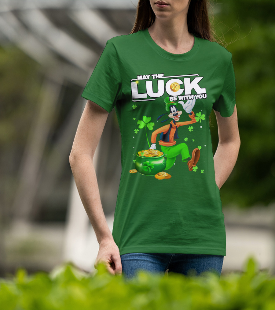 May The Luck Be With You Goofy St Patrick's Day T-Shirt