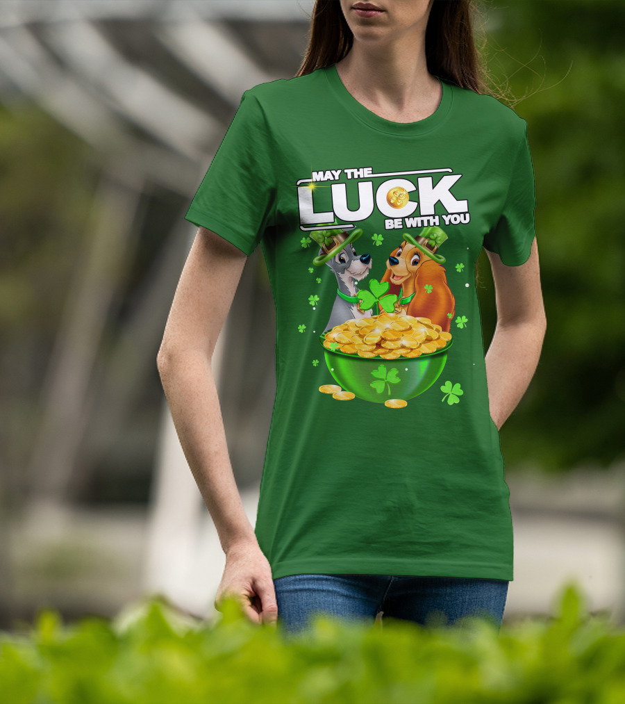 May The Luck Be With You Lady And The Tramp St Patrick's Day T-Shirt