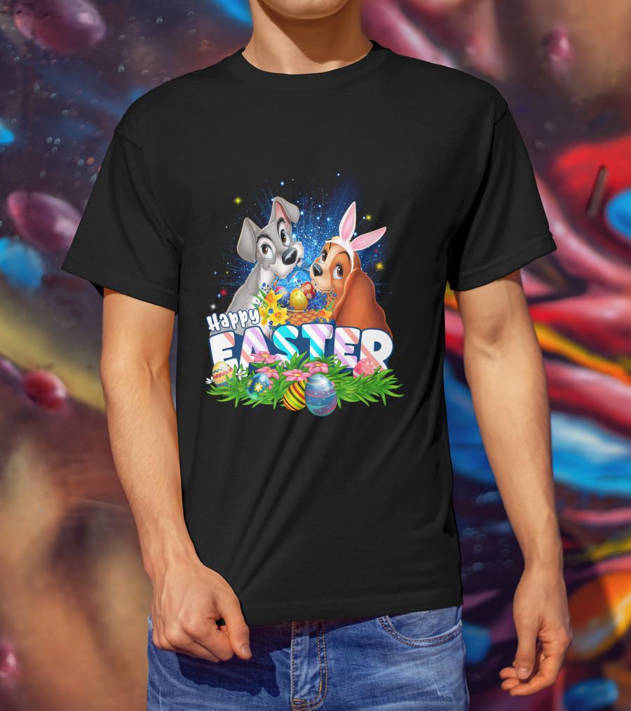 Lady And The Tramp Happy Easter T-Shirt