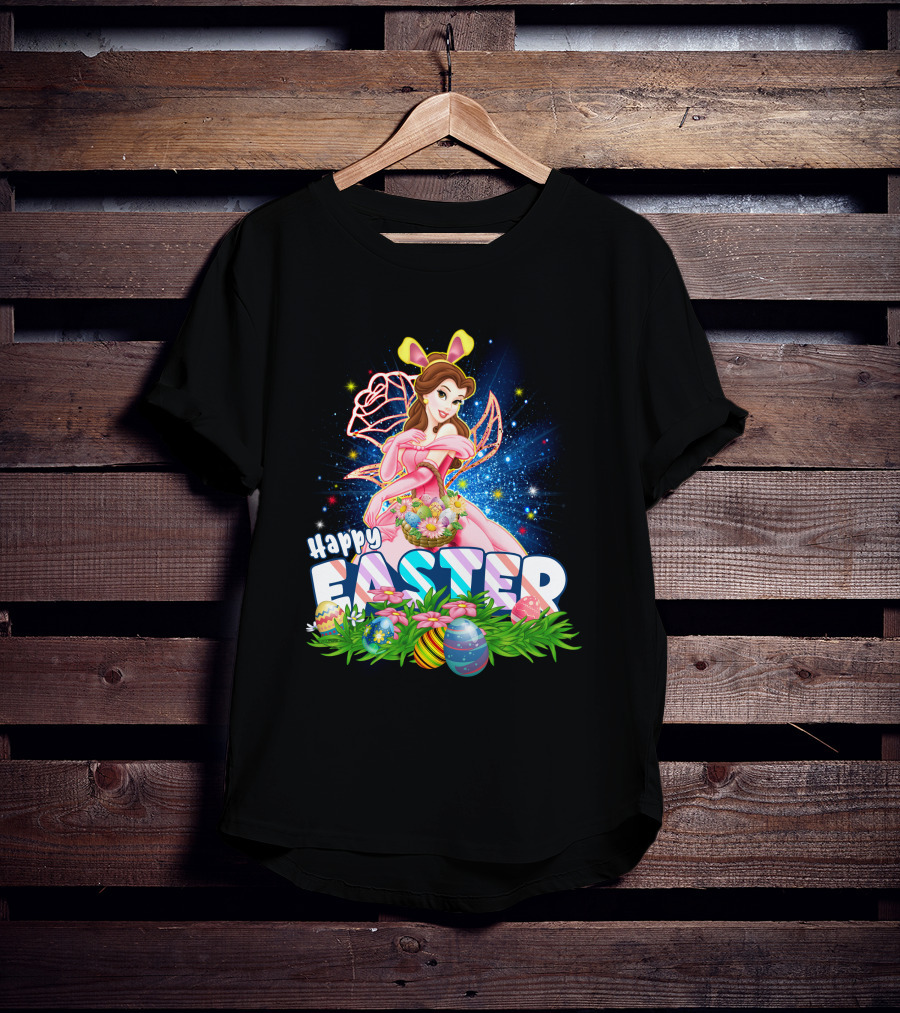 Belle Happy Easter Eggs Basket Fantasy T-Shirt