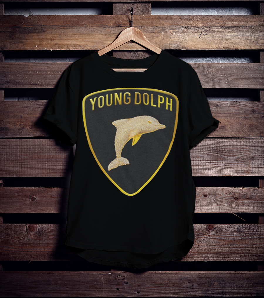YOUNG DOLPH Rich Slave Emblem Badge T-Shirt