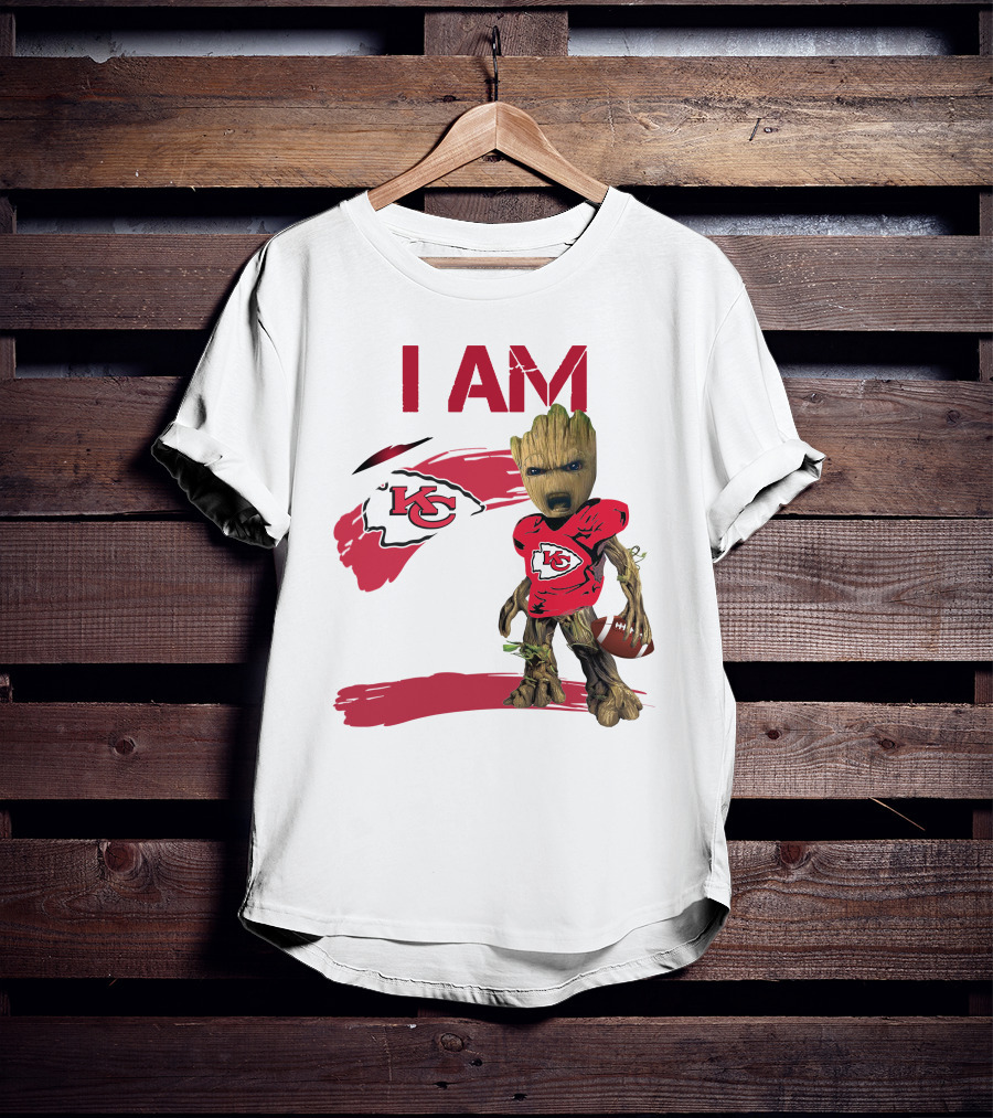 I AM KC Chiefs Groot Football T-Shirt