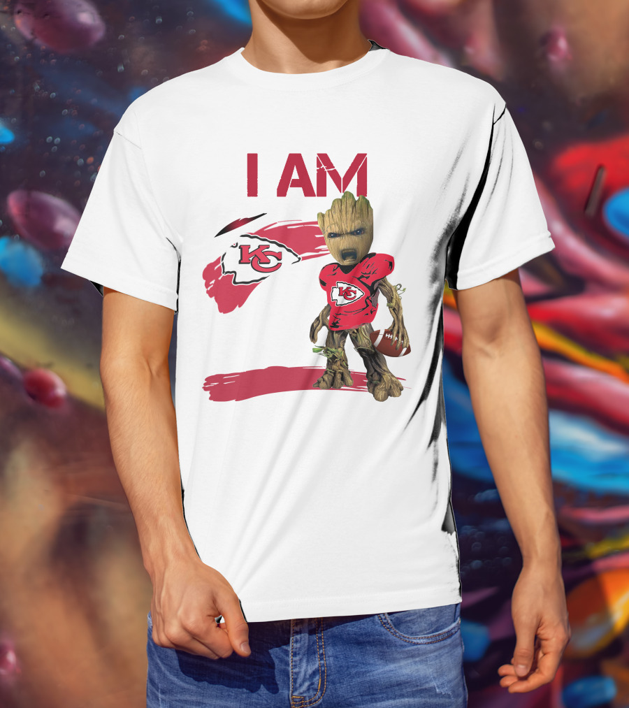 I AM KC Chiefs Groot Football T-Shirt