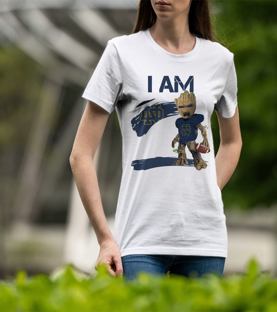 I AM Notre Dame ND Football Groot T-Shirt