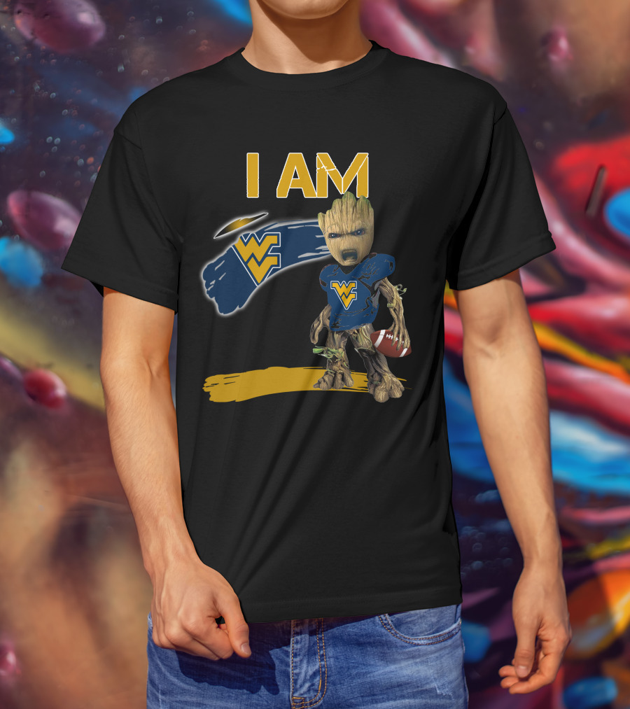 I AM West Virginia WVU Football Groot T-Shirt