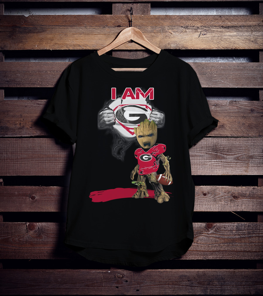 I Am Bulldogs Baby Groot Superman T-Shirt