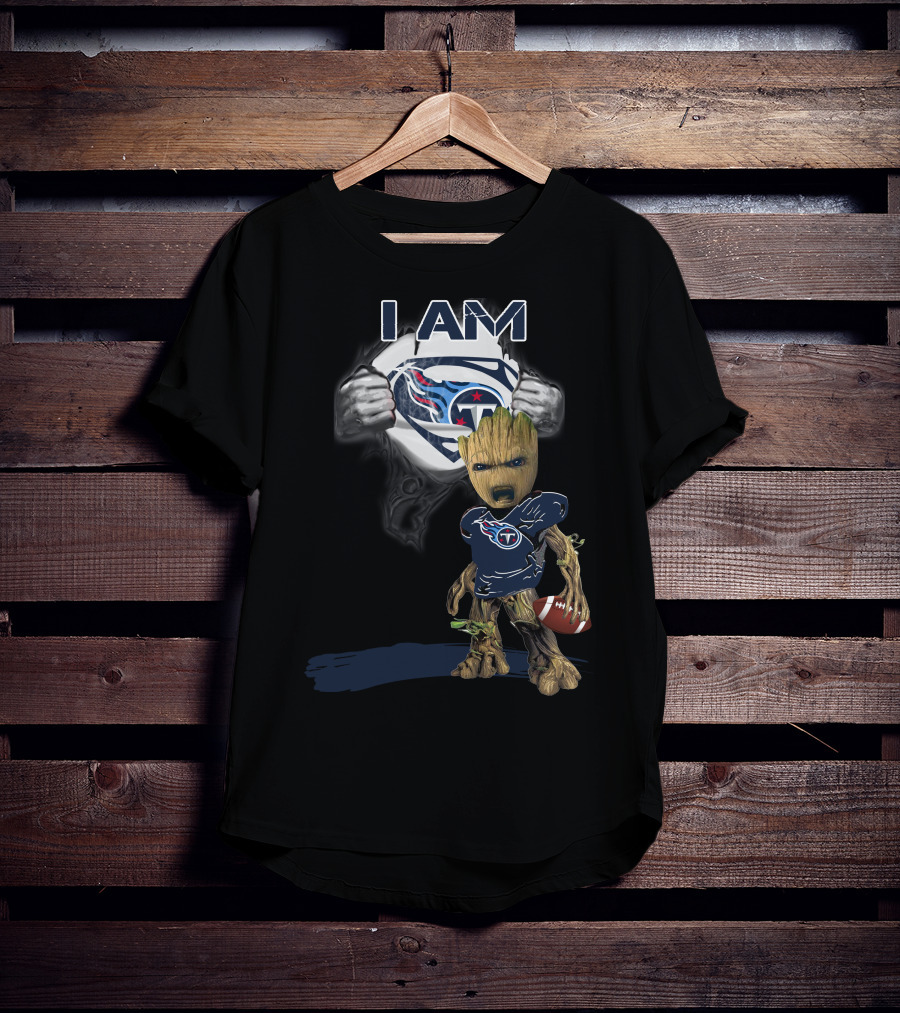 I Am Titans Baby Groot Football Superhero T-Shirt