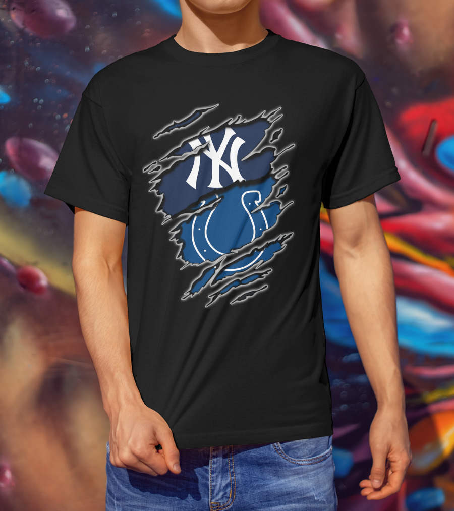 Yankees Colts Torn T-Shirt