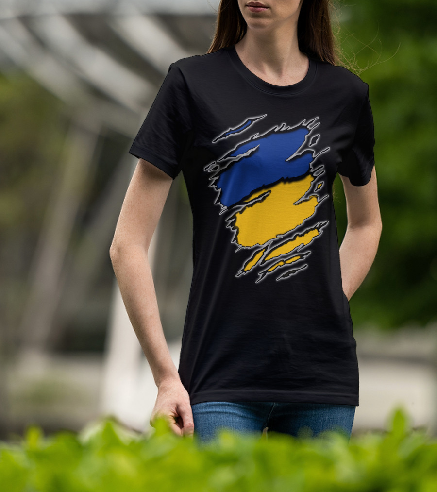 Steelers Cubs15 Blue And Yellow Slashed T-Shirt