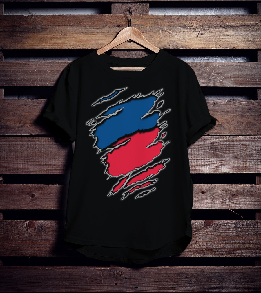 Chief Roya Blue Red Tear Marks T-Shirt