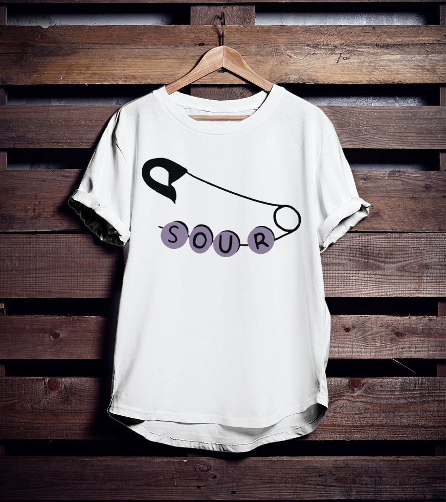 SOUR Safety Pin Pastel Beads T-Shirt