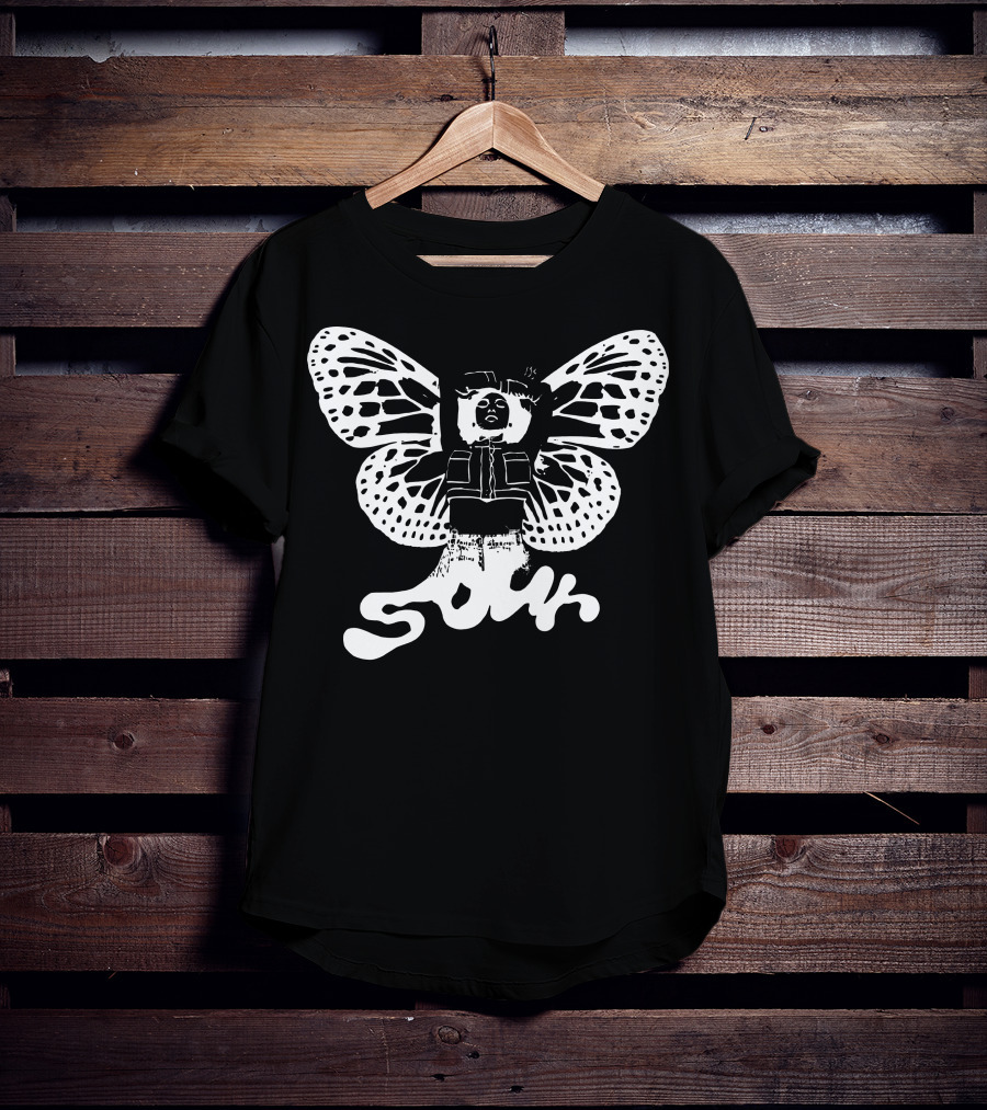 Sour Butterfly Grunge Wings Fusion T-Shirt