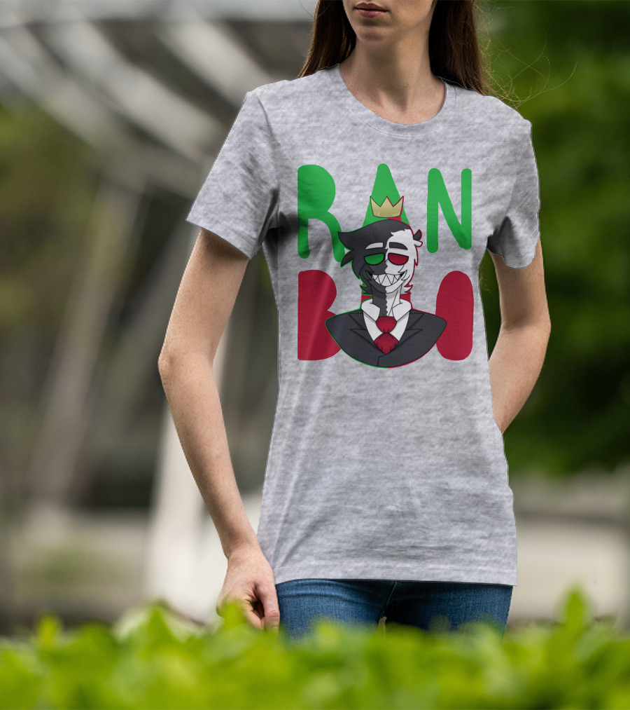 Ranboo Crowned Character In Red Green Black Color Scheme T-Shirt