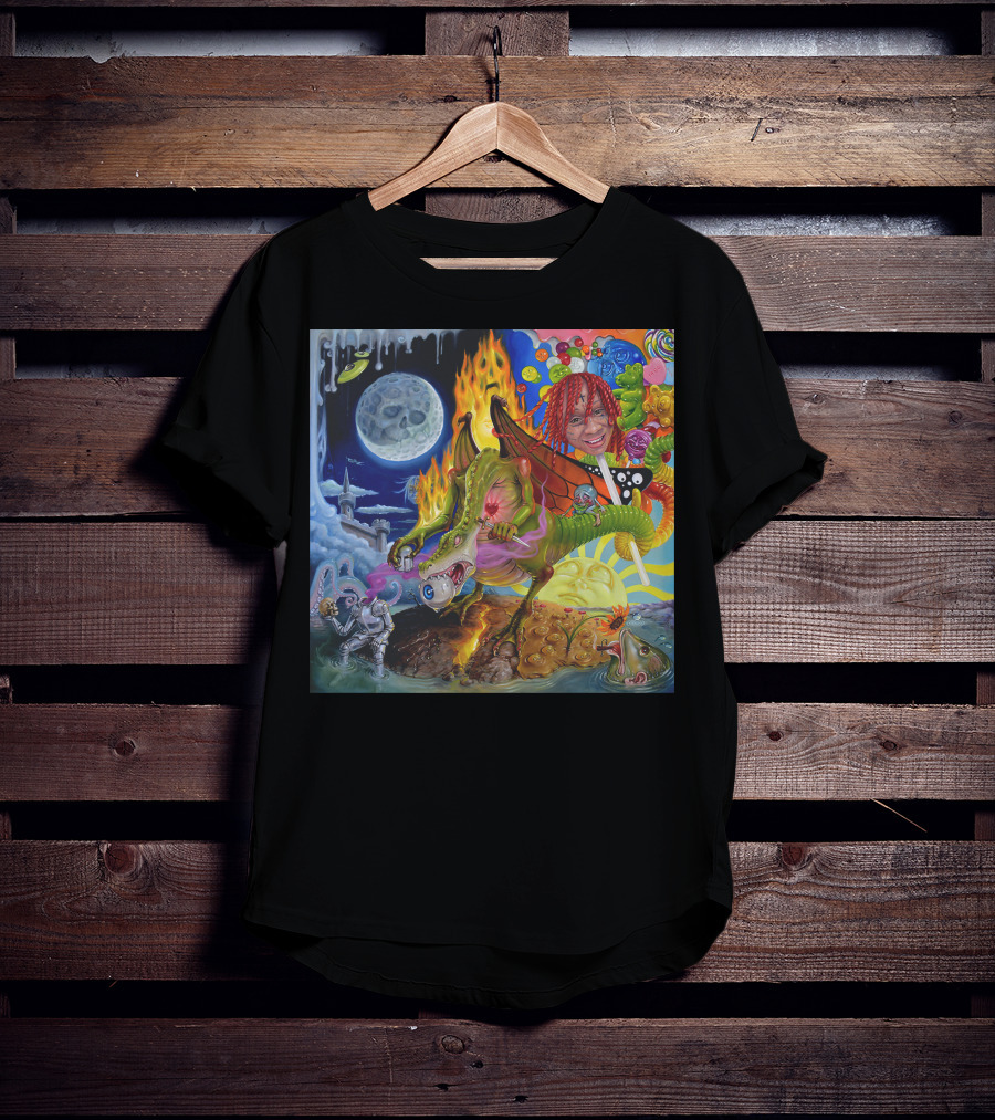 Trippie Redd Love Scars Cosmic Adventure With Dragon And Astronaut T-Shirt