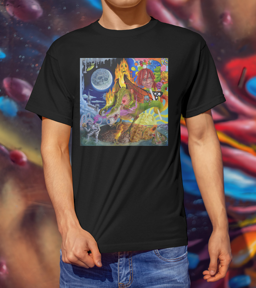 Trippie Redd Love Scars Cosmic Adventure With Dragon And Astronaut T-Shirt