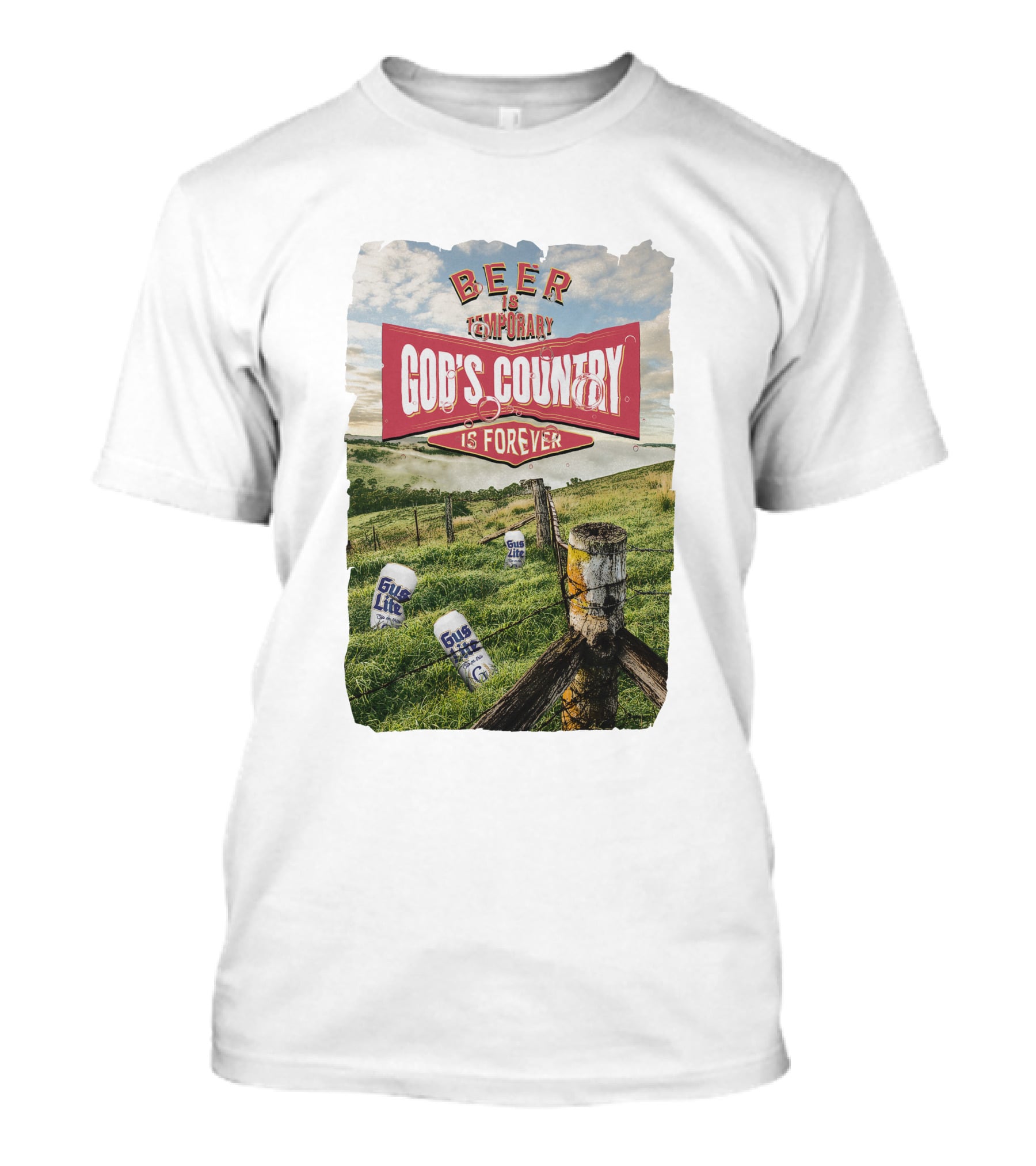 Gus Johnson New Merch Beer Is Temporary God's Country Is Forever T-Shirt