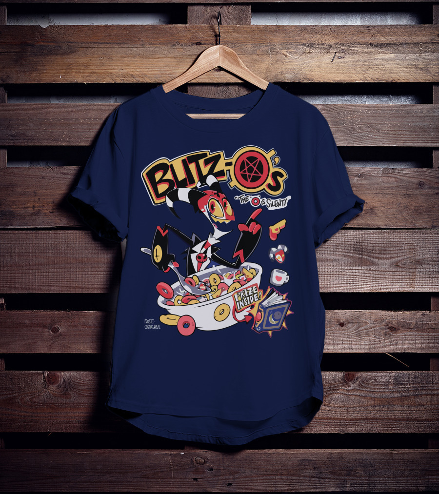 Blitzo's The O Is Silent Prize Inside Cereal Hazbin Hotel Store T-Shirt