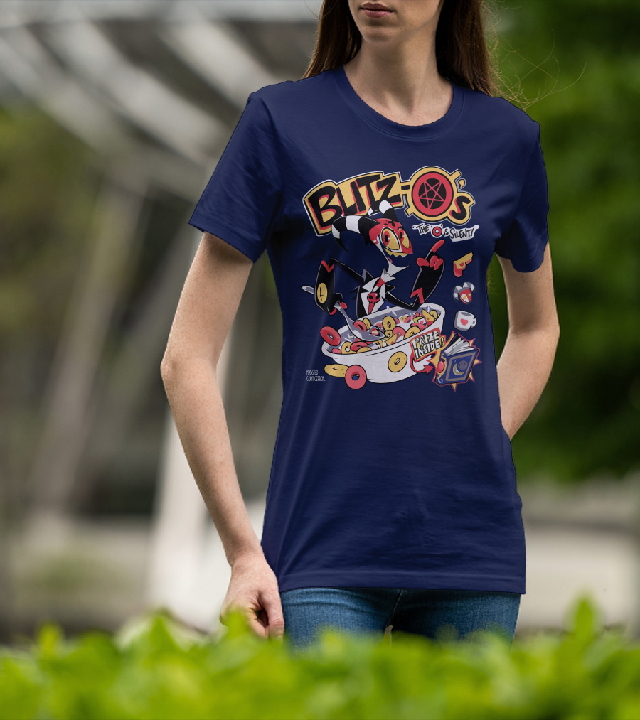 Blitzo's The O Is Silent Prize Inside Cereal Hazbin Hotel Store T-Shirt