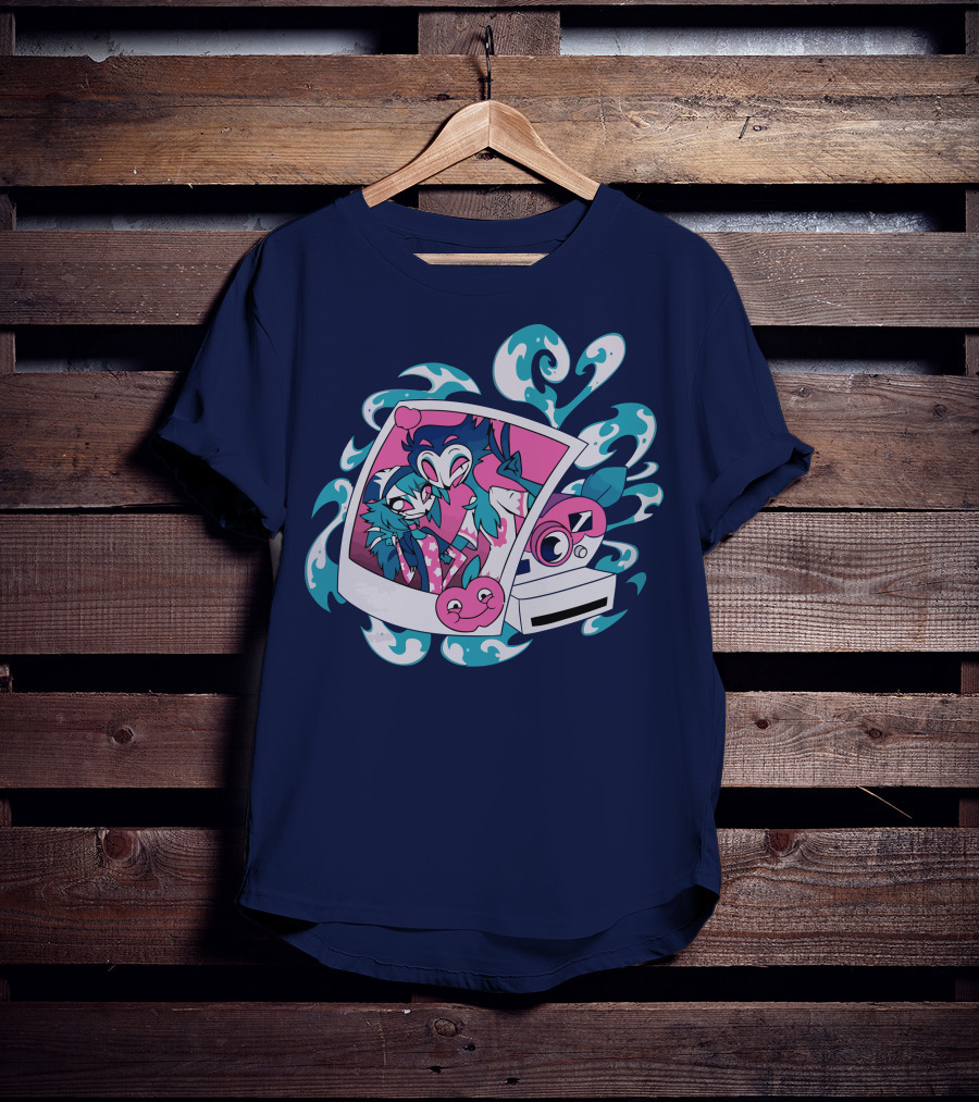 Vivziepop Store Polaroid Camera And Character T-Shirt