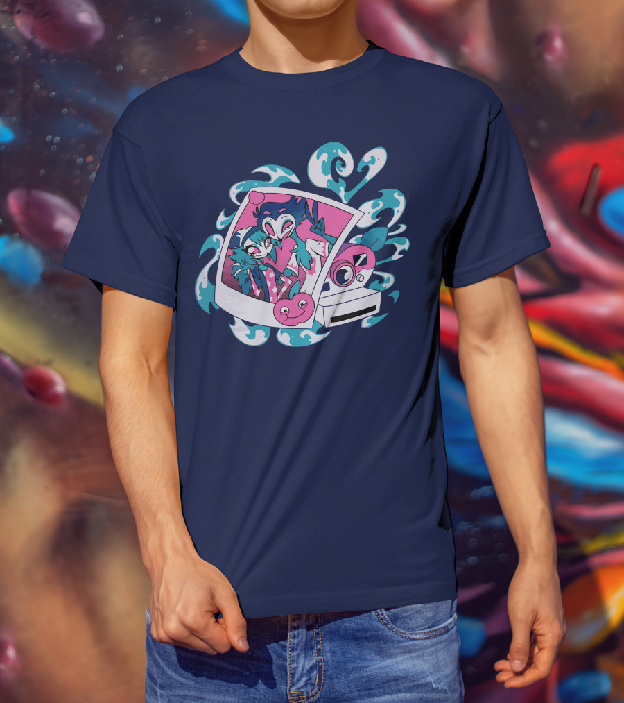 Vivziepop Store Polaroid Camera And Character T-Shirt