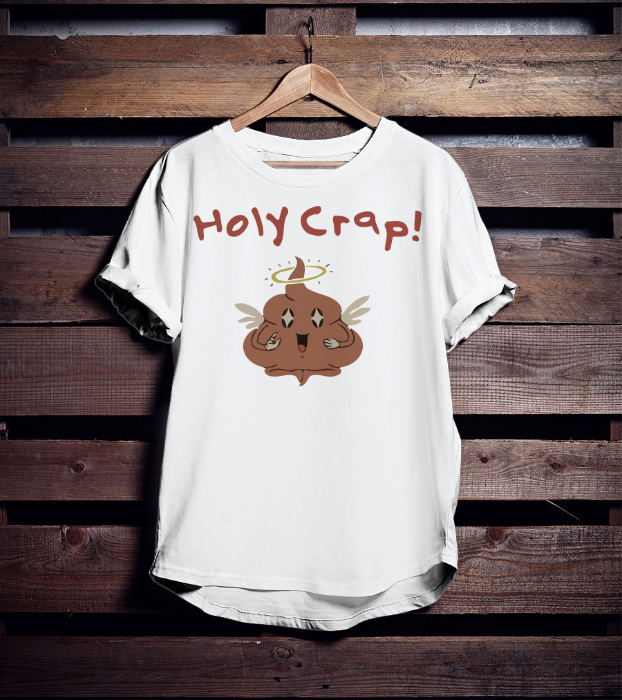 Holy Crap Angel Poop With Halo And Wings By Sharkrobot Vivziepop T-Shirt