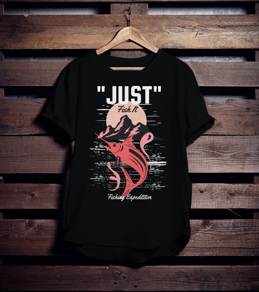 Just Fish It Fishing Expedition Moonlit Marlin Adventure T-Shirt
