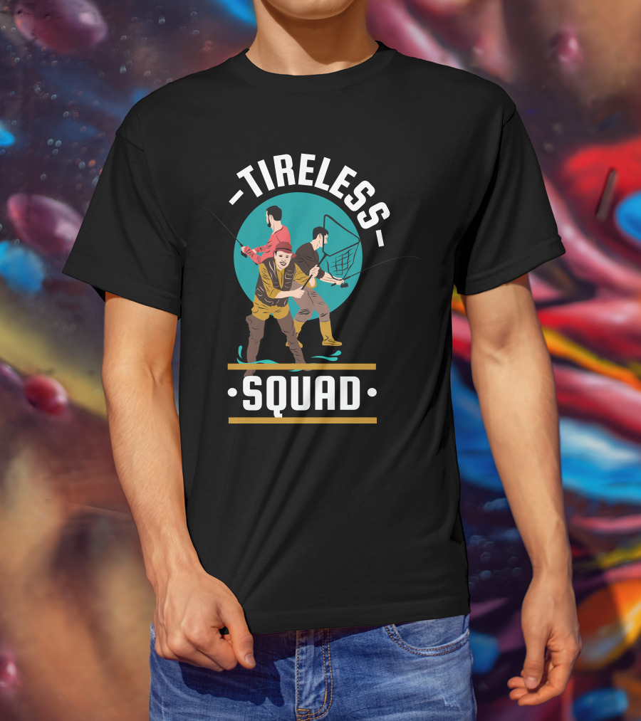 Tireless Fishing Enthusiasts With Nets And Rods T-Shirt