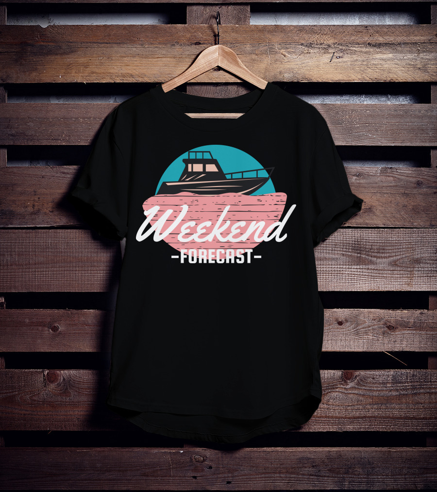 Weekend Forecast Boat On Water T-Shirt