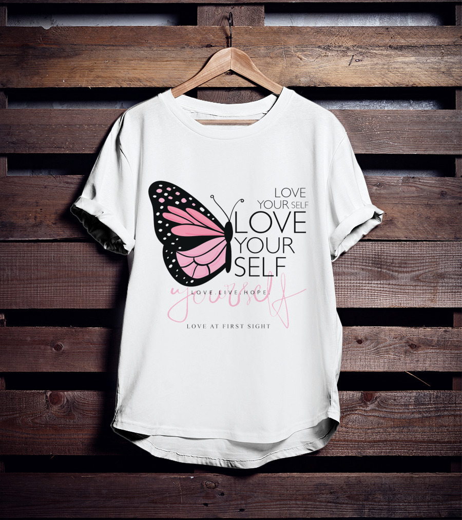 LOVE YOURSELF LOVE YOUR SELF Love Live Hope LOVE AT FIRST SIGHT T-Shirt