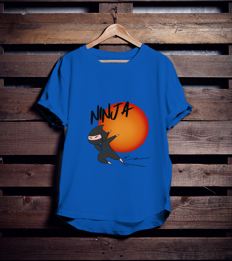 Ninja Anime Sunset Scene T-Shirt