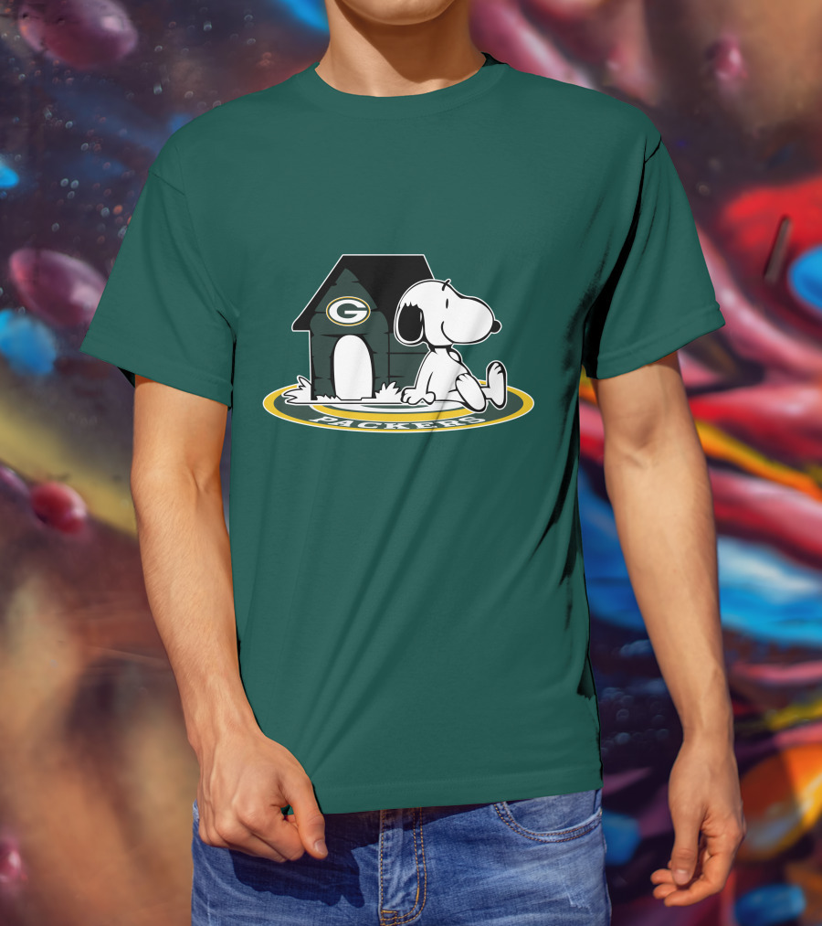 Green Bay Packers Football Fan Now And Forever Peanuts Snoopy T-Shirt
