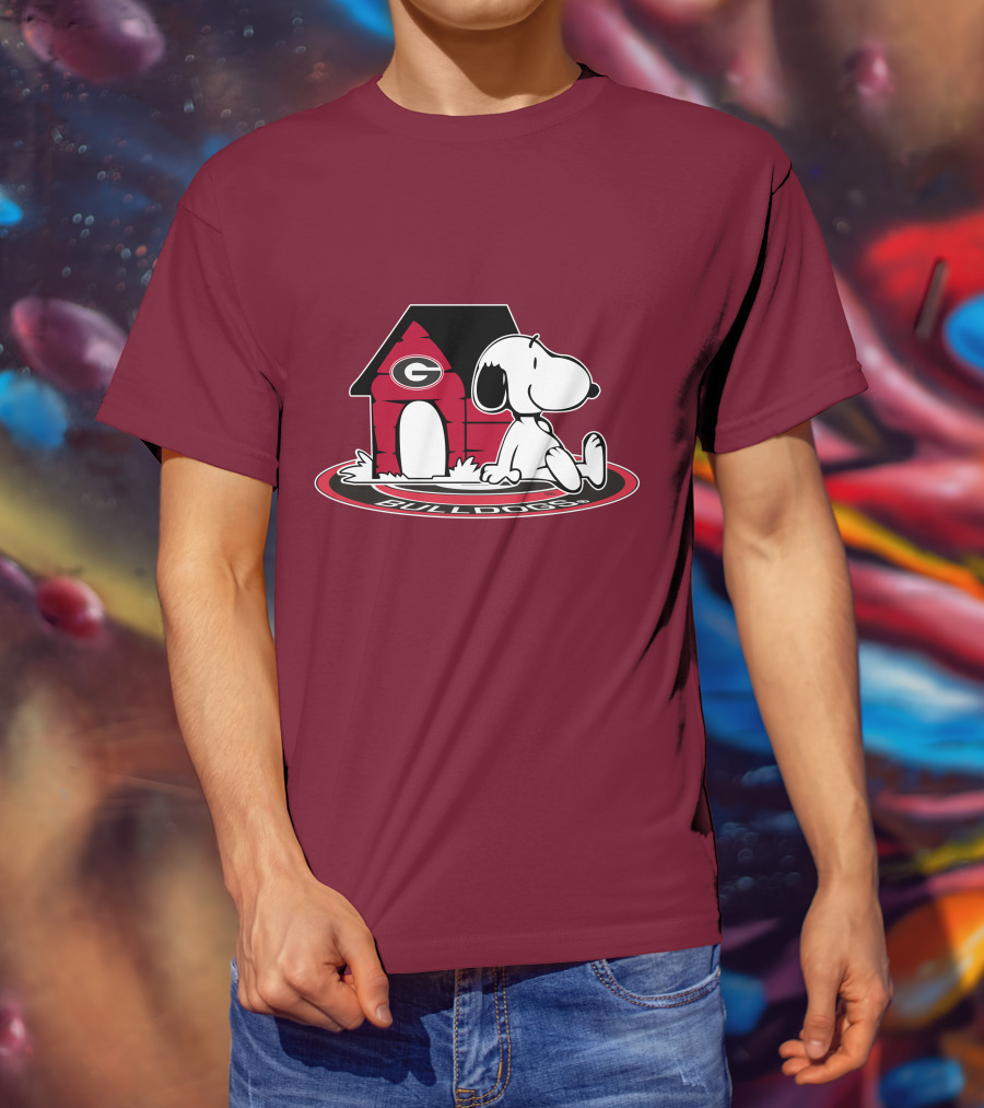 Snoopy Bulldogs Georgia Football Fan Now And Forever T-Shirt