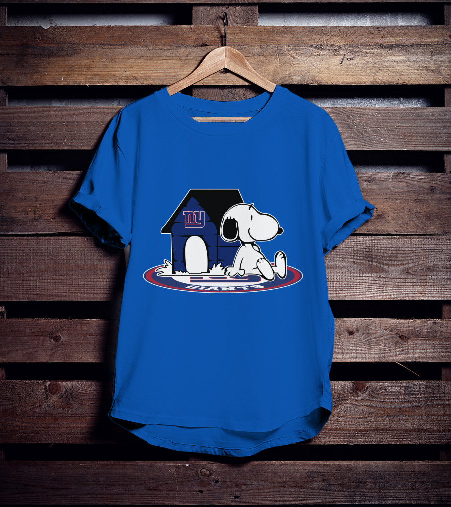Snoopy New York Giants Football Fan Now And Forever T-Shirt