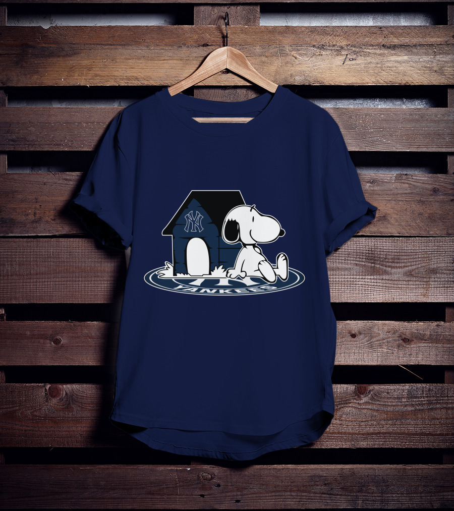 Snoopy New York Yankees Baseball Fan Now And Forever T-Shirt