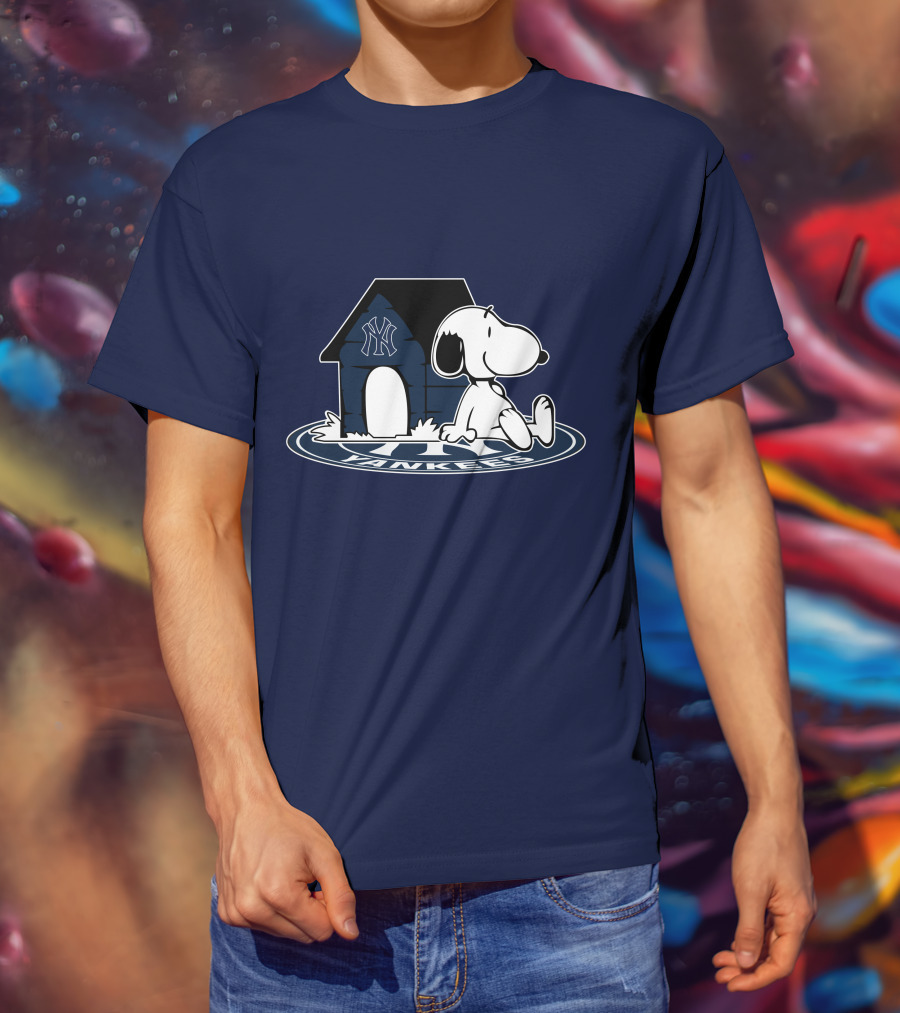 Snoopy New York Yankees Baseball Fan Now And Forever T-Shirt