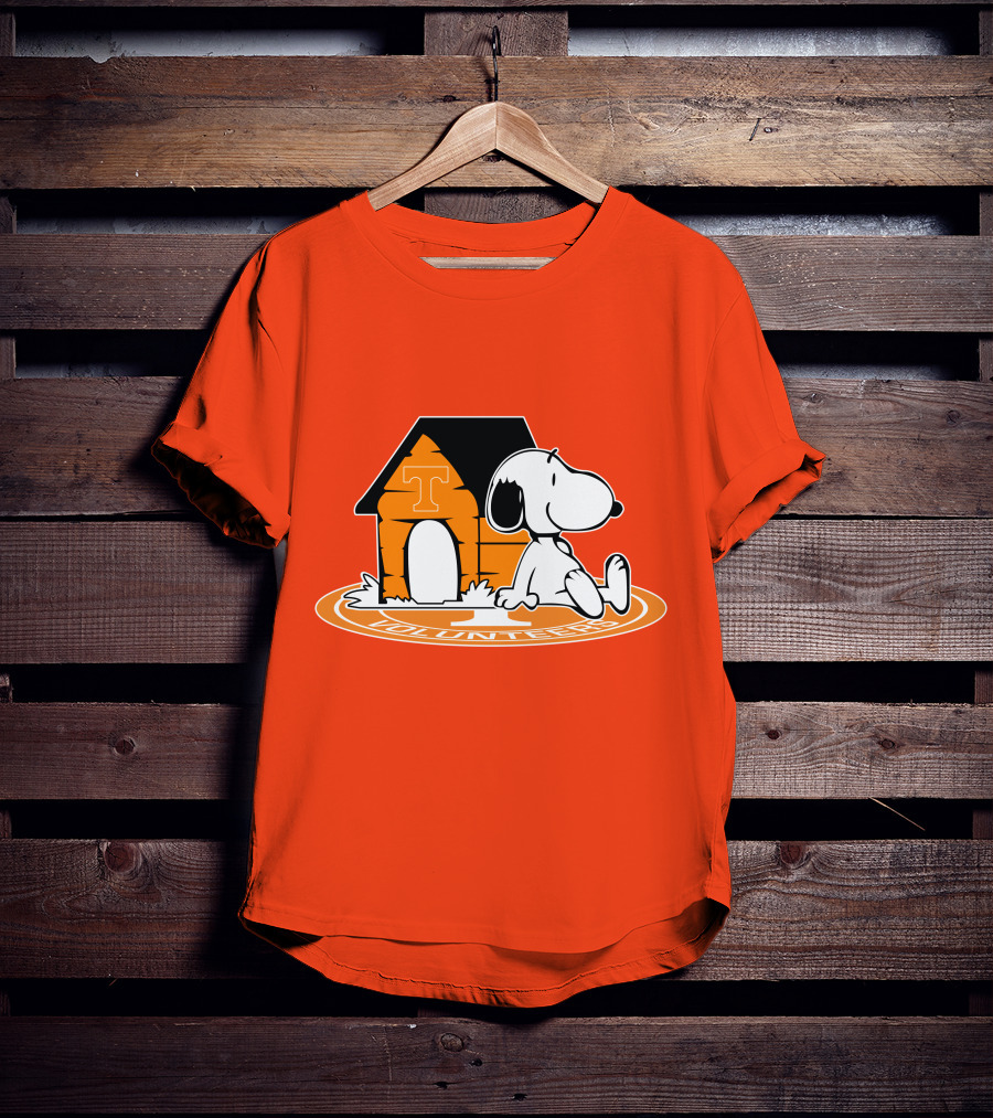 Tennessee Volunteers Football Snoopy Doghouse Fan Now And Forever T-Shirt