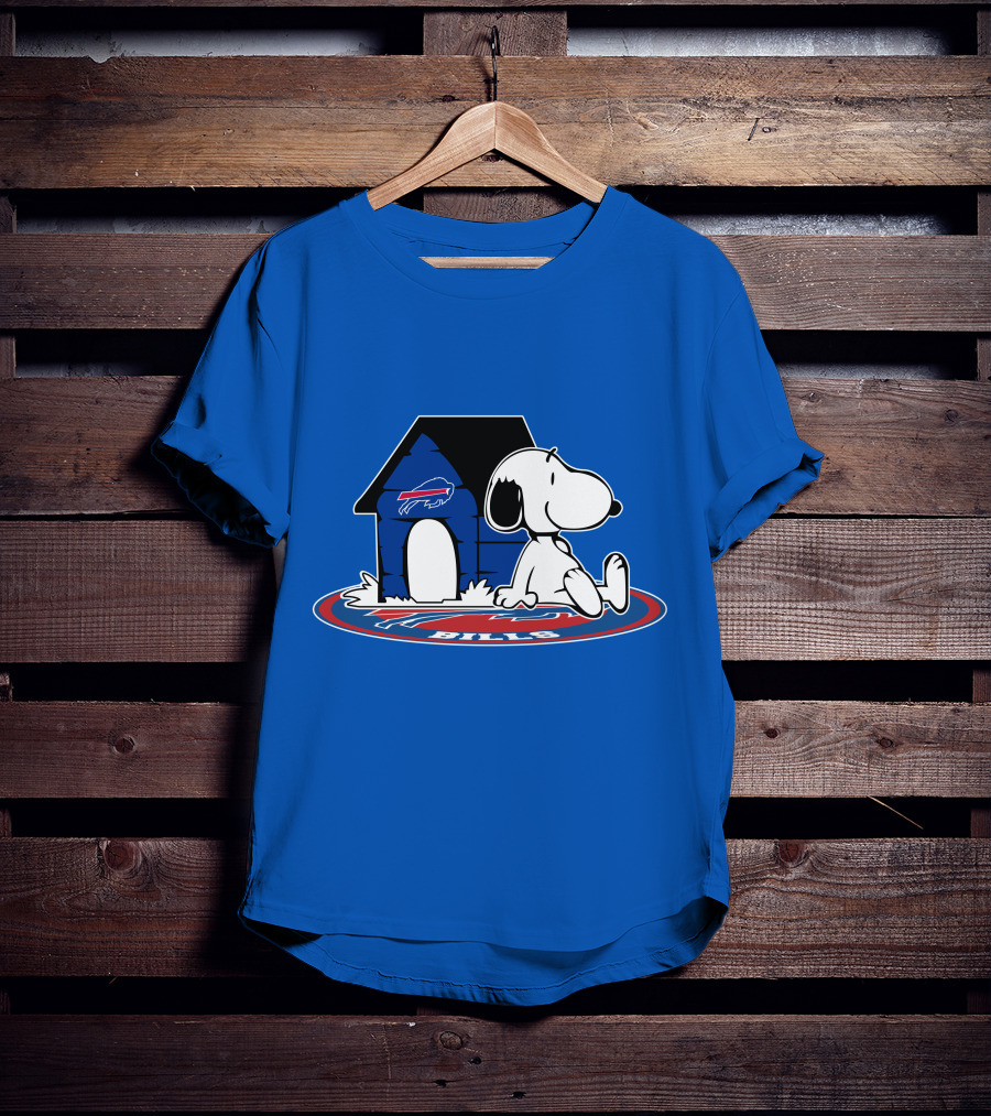Buffalo Bills Fan Now And Forever Snoopy Doghouse T-Shirt
