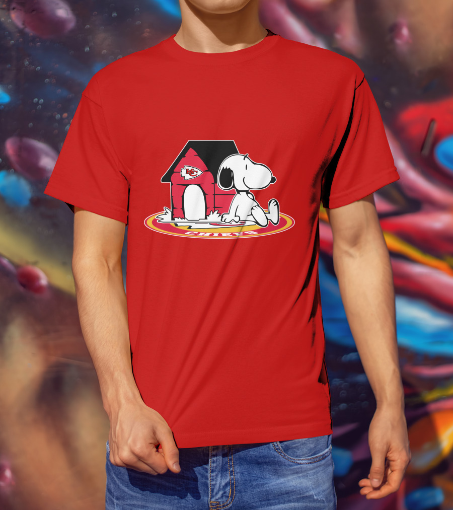 Kansas City Chiefs Snoopy Fan Now And Forever T-Shirt