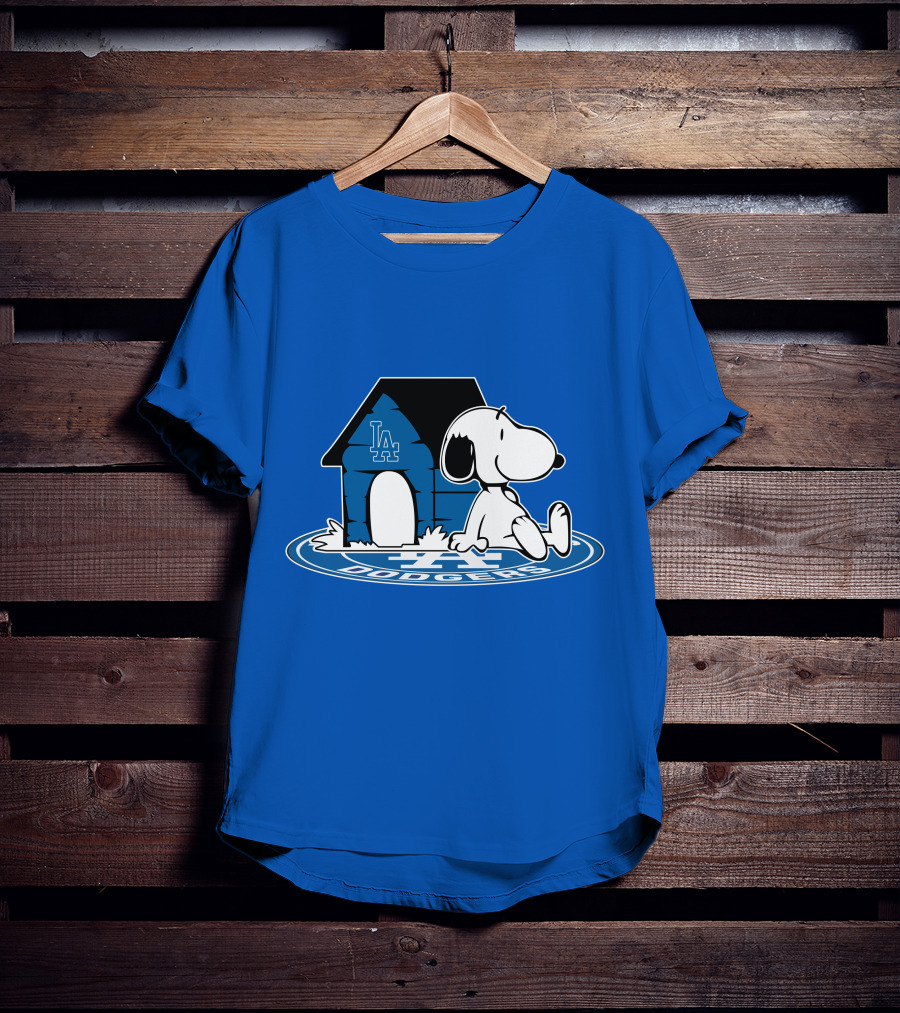 Los Angeles Dodgers Baseball Fan Snoopy Now And Forever T-Shirt