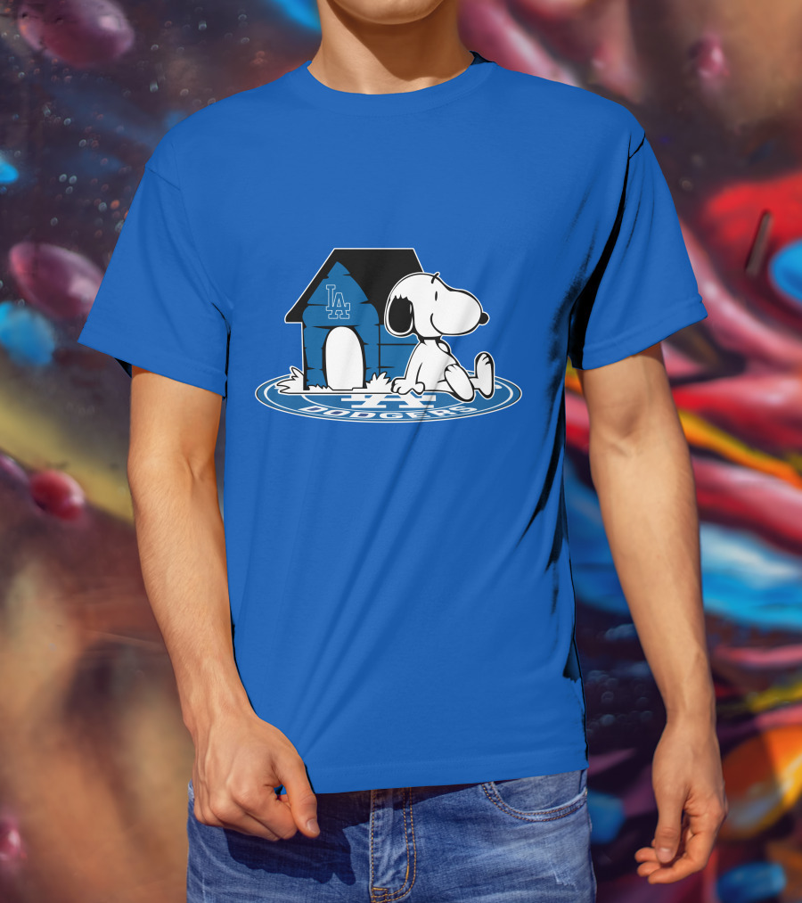 Los Angeles Dodgers Baseball Fan Snoopy Now And Forever T-Shirt