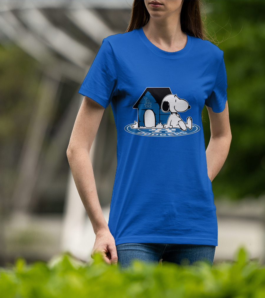 Los Angeles Dodgers Baseball Fan Snoopy Now And Forever T-Shirt