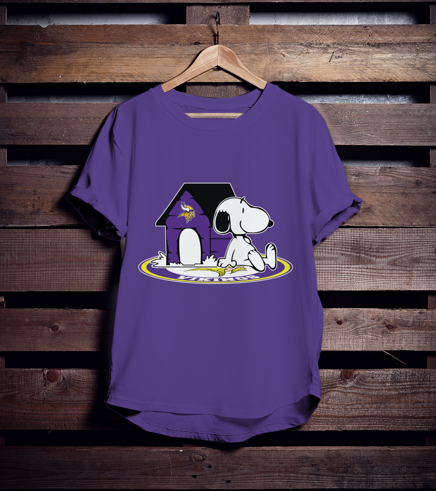 Snoopy Minnesota Vikings Football Fan Now And Forever T-Shirt