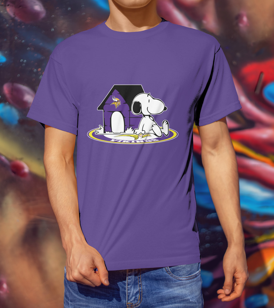 Snoopy Minnesota Vikings Football Fan Now And Forever T-Shirt