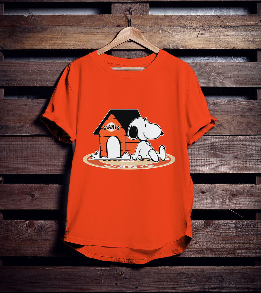 San Francisco Giants Snoopy Baseball Fan Now And Forever T-Shirt