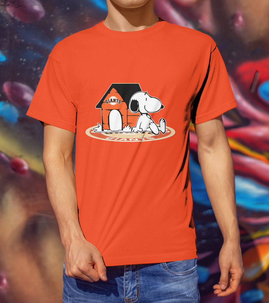 San Francisco Giants Snoopy Baseball Fan Now And Forever T-Shirt