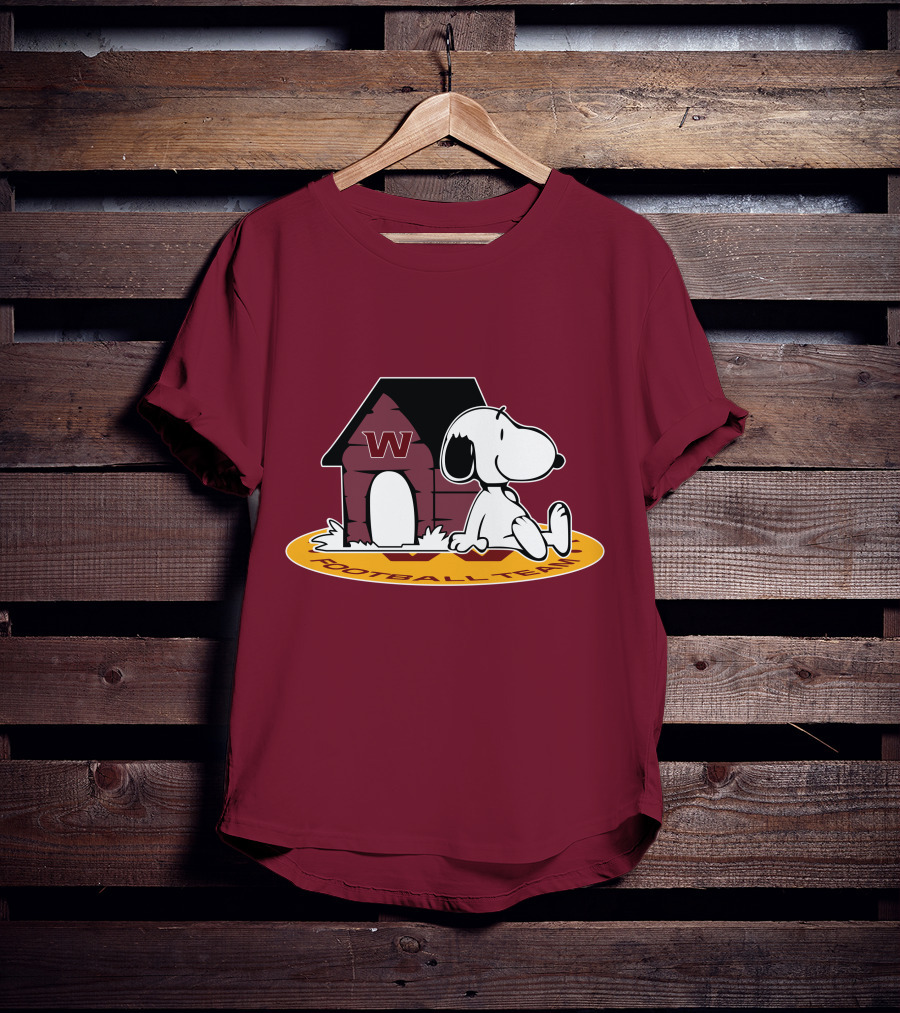 Washington Football Team Snoopy Doghouse Now And Forever T-Shirt
