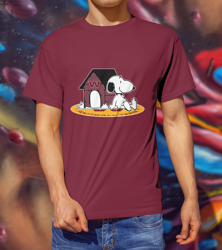 Washington Football Team Snoopy Doghouse Now And Forever T-Shirt