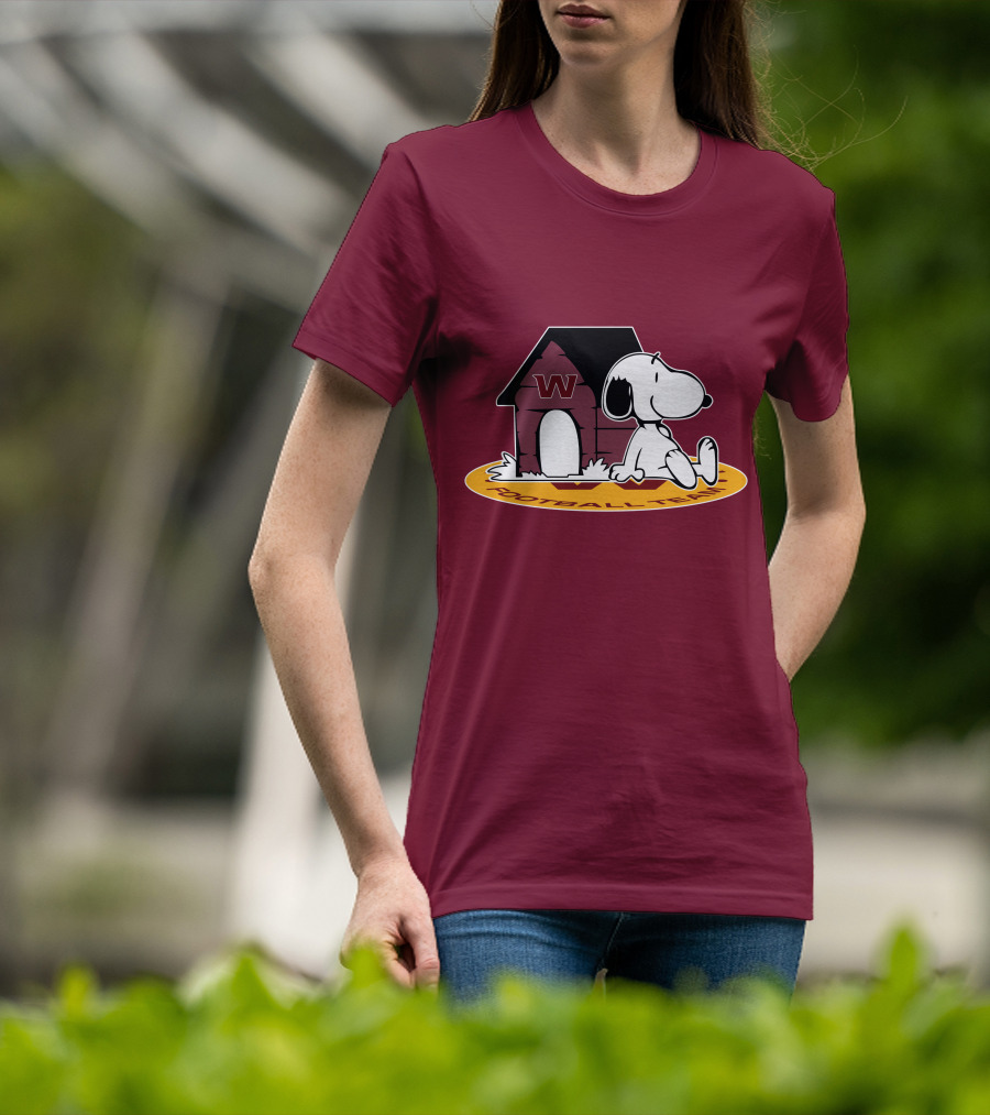 Washington Football Team Snoopy Doghouse Now And Forever T-Shirt