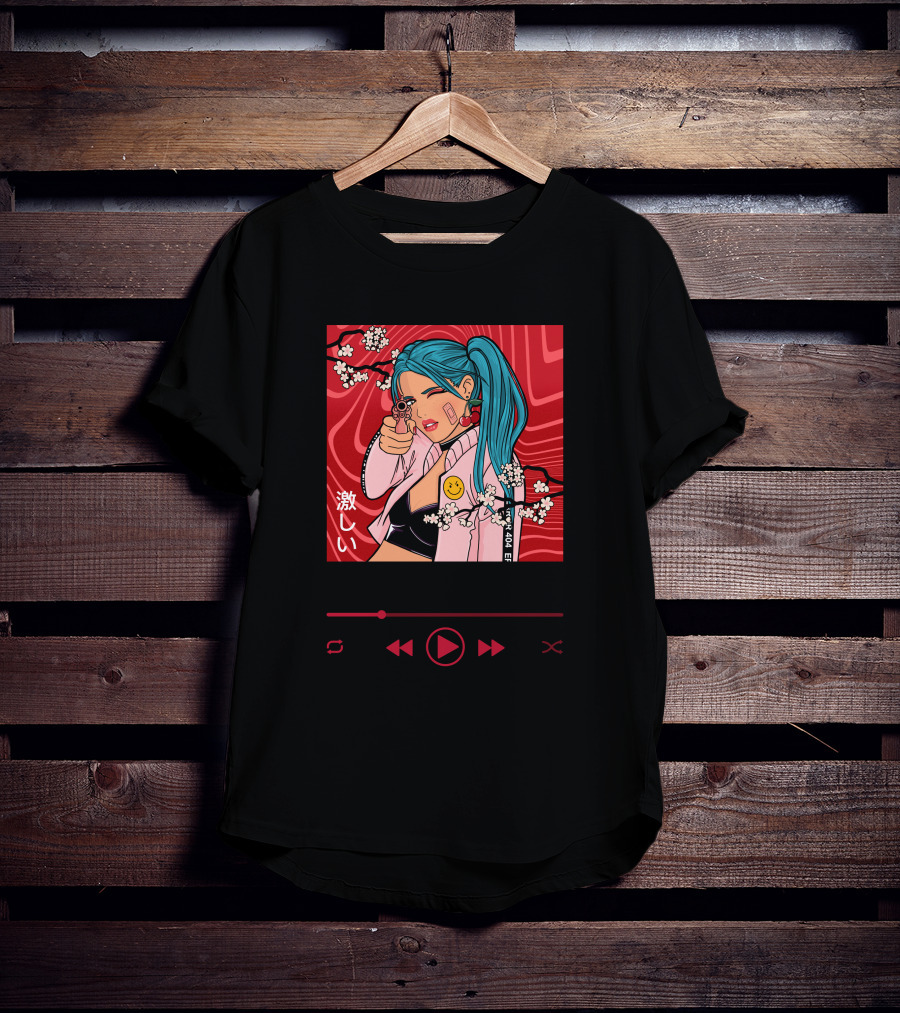 I Live For Danger Cherry Blossom Manga T-Shirt