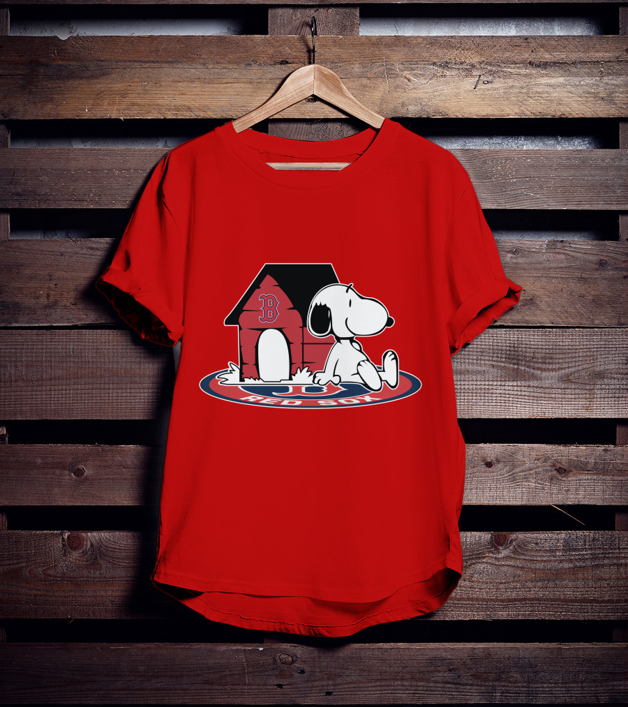 Boston Red Sox Snoopy Fan Now And Forever T-Shirt